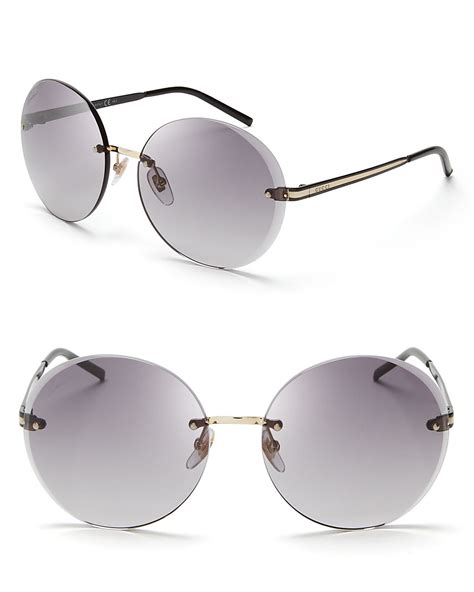 gucci round rimless sunglasses|gucci rimless sunglasses price.